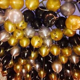 Solid HD METALIC BALLOON GOLD BALCK SILVER 50 Balloon-image-18