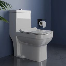 S-trap 105. Spenta CERAMIC FLOOR MOUNT ONE PIECE WESTERN TOILET Western Commode-image-92
