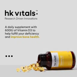 healthkart HK Vitals Vitamin D3 (600 IU), For Immunity and Muscle Strength image 5