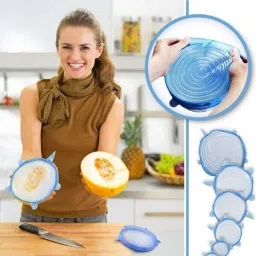 Silicone Stretch Lids Multi Size Lids Food and Bowl Covers Dishwasher Safe K6 2.6 inch, 3.8 inch, 4.5 inch, 5.7 inch, 6.5 inch, 8.3 inch Lid Set, Pack of 6-image-32