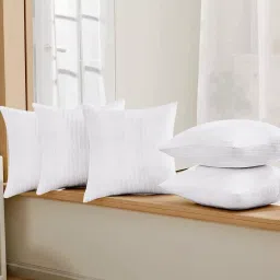 Set Of 5 Luxury Polyester Microfibre Solid Cushion Pack of 5-1