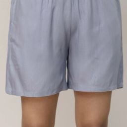 Solid Women Grey Regular Shorts-image-33