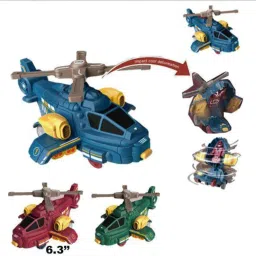 wonder creatures 2 in 1 helicopter with robot push and go image 2