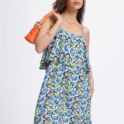 DressBerry Blooming Floral Print Strappy A-Line Dress-image-76