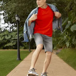 BEAT LONDON by PEPE JEANS Men Grey Washed Denzil Chinox Denim Shorts-image-68