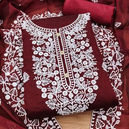KALINI Embroidered Unstitched Dress Material-image-42