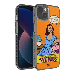 DailyObjects Orange & Blue Printed Sagittarius iPhone 13 Mini Phone Case-57