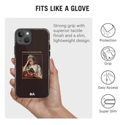 DailyObjects Black Thirsty Text Stride Printed IPhone13 Mini Back Case image 2