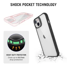 DailyObjects Black & Transparent IPhone 13 Mini Back Case image 3
