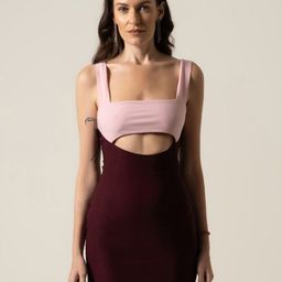 CHALSI & CYRUS Women Square Neck Cotton Bodycon Mini Dress-image-43