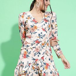 Oxolloxo Women  Floral Print Fit & Flare Mini Dress-image-99