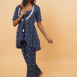 HOUSE OF MIRA Bandhani Printed Regular Kurti with Trouser-picture-48
