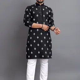 Ekasya Ethnic Motifs Printed Thread Work Pathani Kurta-picture-13