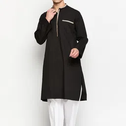 NABIA Men Embellished Keyhole Neck Thread Work Pathani Kurta-42