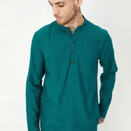max Mandarin Collar Pure Cotton Short Kurta-picture-38