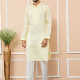 See Designs Men Thread Work Pathani Kurta-picture-22