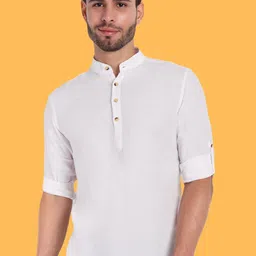 Springberry Men Thread Work Pathani Kurta-59
