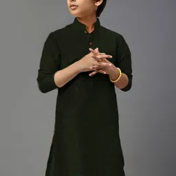 YK Boys Mandarin Collar Straight Kurta-48