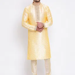 Sanwara Men Woven Design Art Silk Kurta-picture-31