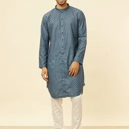 Manyavar Ethnic Motifs Mandarin Collar Pathani Kurta-image-93