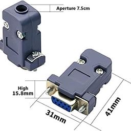 generic PriEnt - DB9 Connector Male and Female Pair with Cover, 2-Row RS232 Serial Port for PCB Computer - Pack of 5 pair image 4