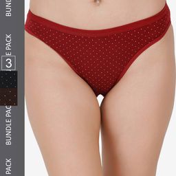 Docare Women Pack of 3 Printed Bikini Briefs-image-50