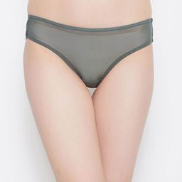Clovia Green Self-Designed Low Waist Outer Elastic Bikini Briefs-image-65