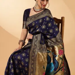 KALINI Woven Design Paithani Saree-image-70