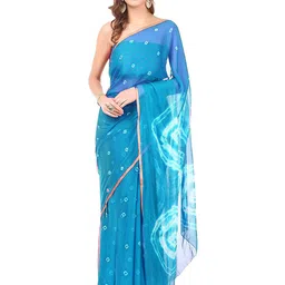 Reboot Fashions  Bandhani Zari Pure Chiffon Bandhani Saree-image-93