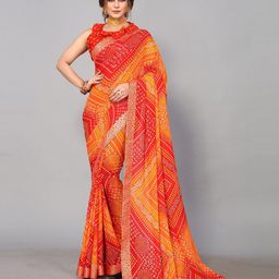 KALINI Zari Bandhani Printed Saree-image-85