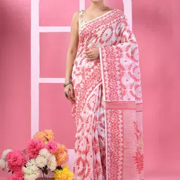 TANTLOOM Floral Jamdani Saree-picture-32