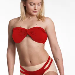 VAGHBHATT Women Strapless Swim Bikini Set-image-2