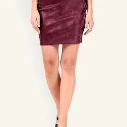 Leather Retail Women Pencil Mini Skirt-image-53