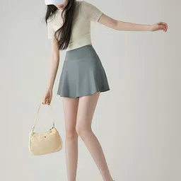 LULU & SKY Women Solid Flared A- Line Tennis Mini Skirt-24