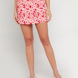 Zink London Women Pretty Pink Floral 70s Mini Skirt-image-48
