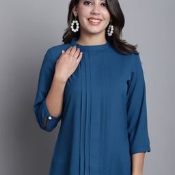 Cantabil Round Neck Pleated Tunic-image-20