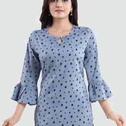 Saree Swarg Grey & Black Printed Tunic-picture-19