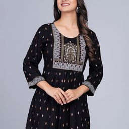 SkyaSia Ethnic Printed Tunic With Gathers In The Front image 5