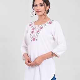 Anouk V-Neck Embroidered Ethnic Top-image-26