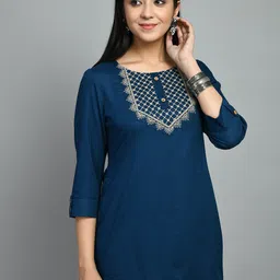 MEESAN Ethnic Motif Embroidered Tunic-image-10