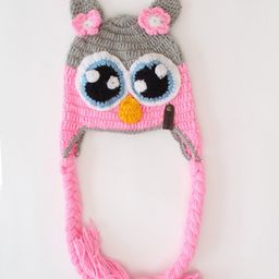 Woonie Infants Self Design Owl Face Acrylic Beanie-picture-28