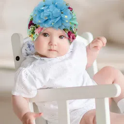 SYGA Kids Floral Printed Pure Cotton Beanie-6