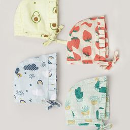 The Boo Boo Club Infants Pack Of 4 Organic Cotton Printed Beanies-image-26