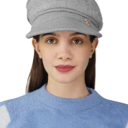 iSWEVEN Unisex Self Design Woollen Beanie-11