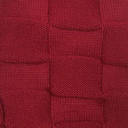Gajraj Unisex Red Self Design Beanie image 2