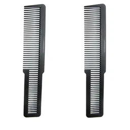 FEELHIGH Set Of 2 Professional Antistatic Hard Carbon Combs For Styling Sectioning - Black-39