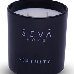 Seva Home The Vibes Serenity Black & White Typography Printed Scented Jar Candle image 2