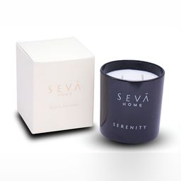 Seva Home The Vibes Serenity Black & White Typography Printed Scented Jar Candle image 3
