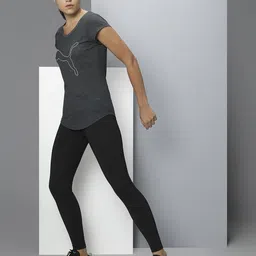 Puma Women Black & White Performance Heather Cat Training Tee-image-48
