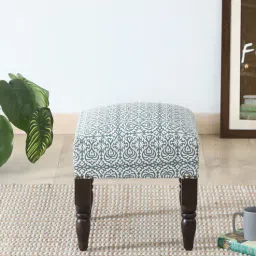 mudramark from pepperfry Kirit Fabric Seating Stool In Blue Color-picture-44